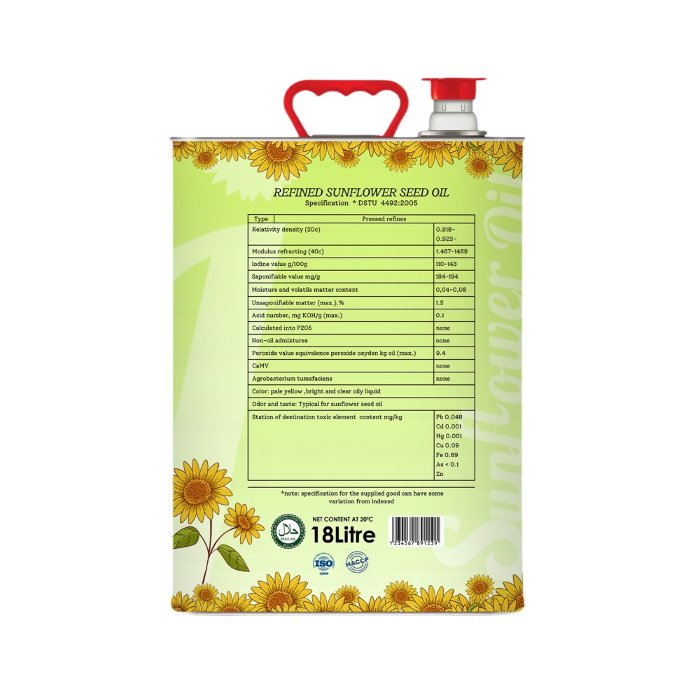 Sunflower Oil - 18L